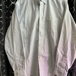 L.L. Bean Men's Blue Striped Oxford Button Down Traditional Fit